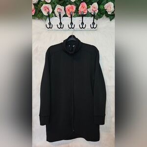 Mondetta Men's Y2K Classic Black Zip-Up Ribbed Knit Jacket
